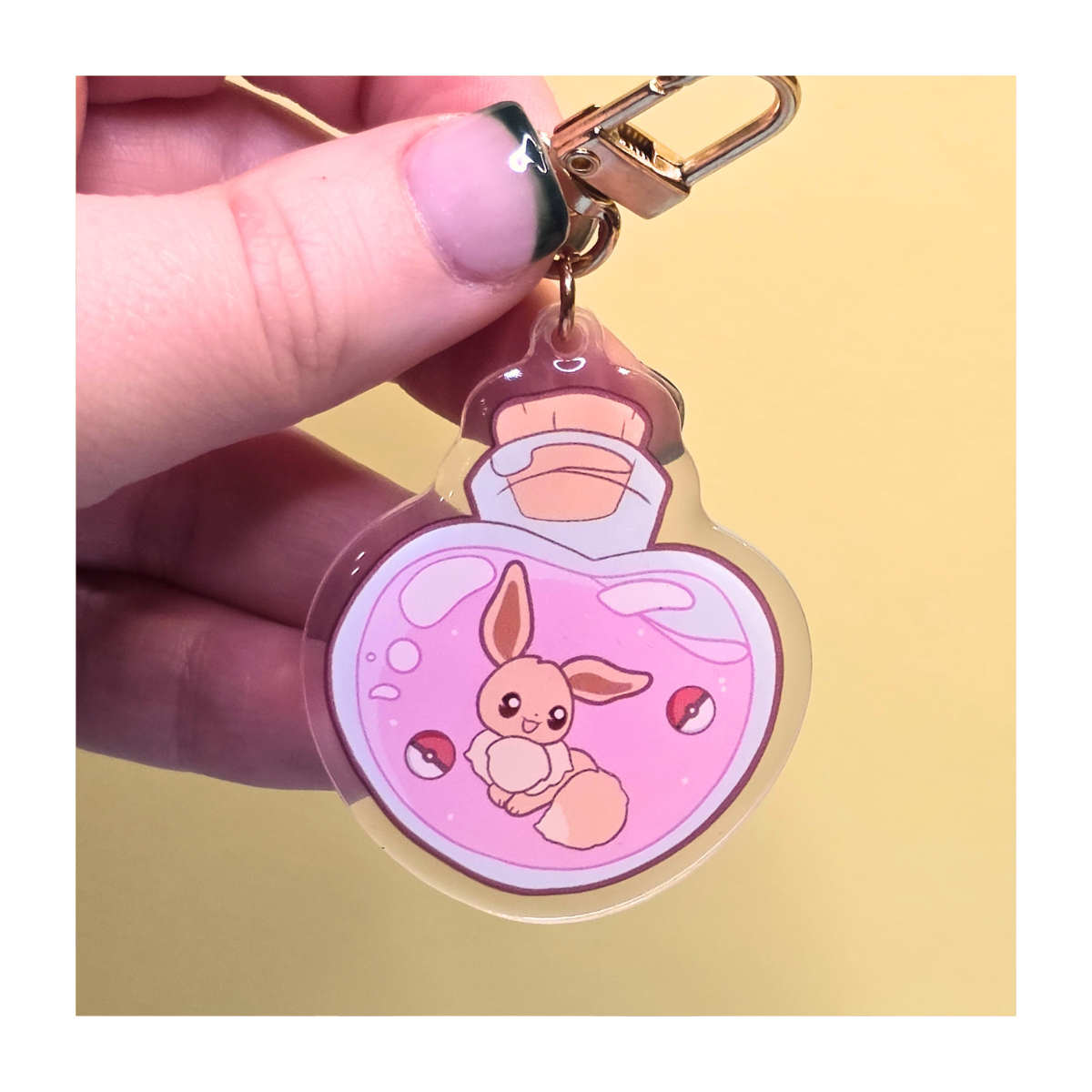 Eevee Potion Bottle Keychain