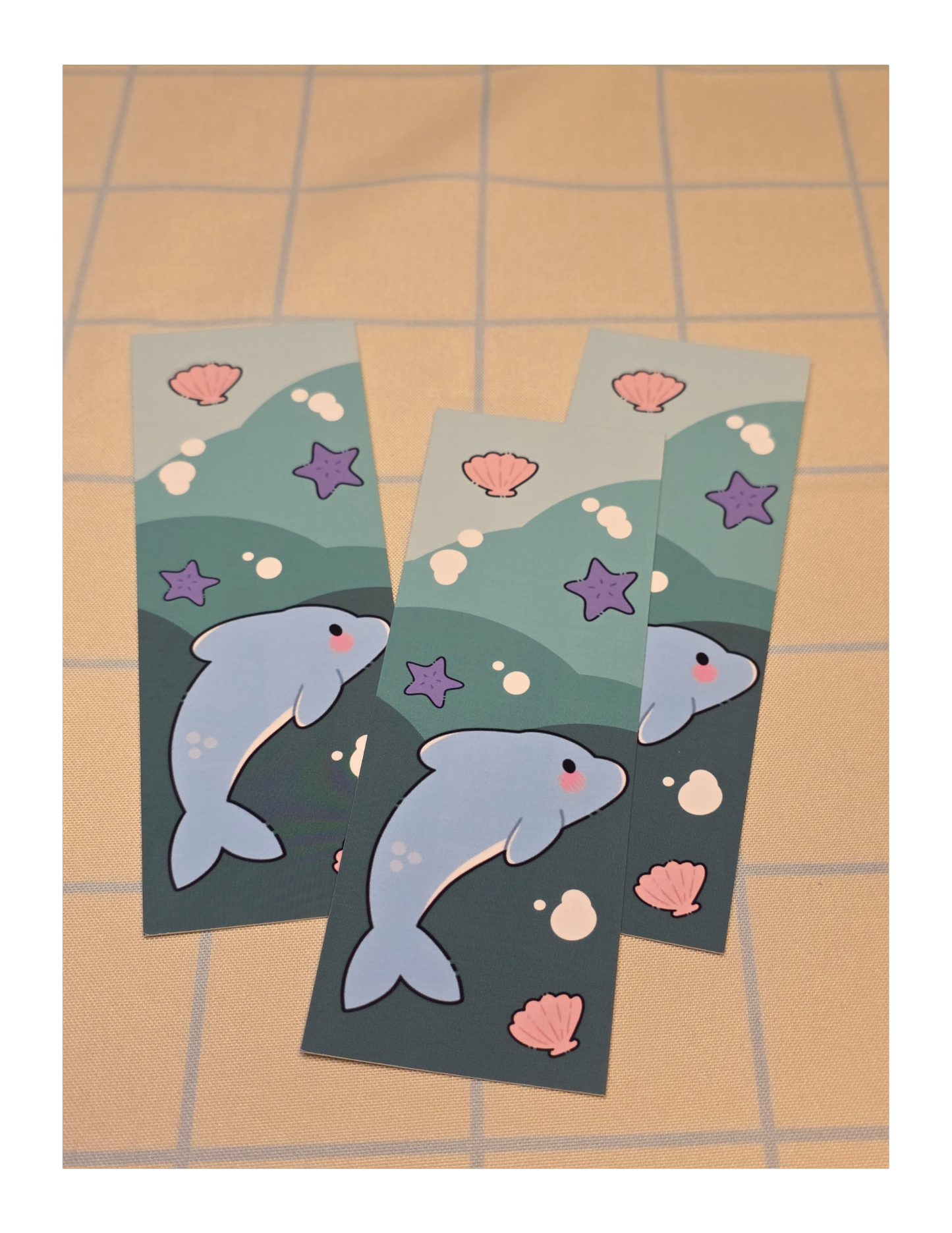 Dolphin and Shells Bookmark