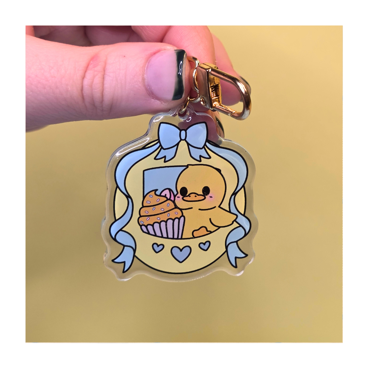 Duckie Tamagotchi Acrylic Keychain