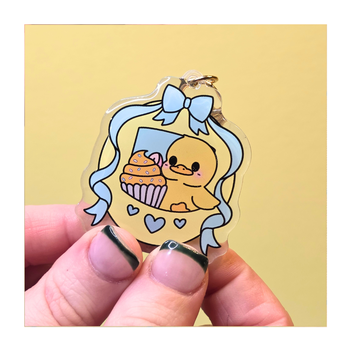 Duckie Tamagotchi Acrylic Keychain