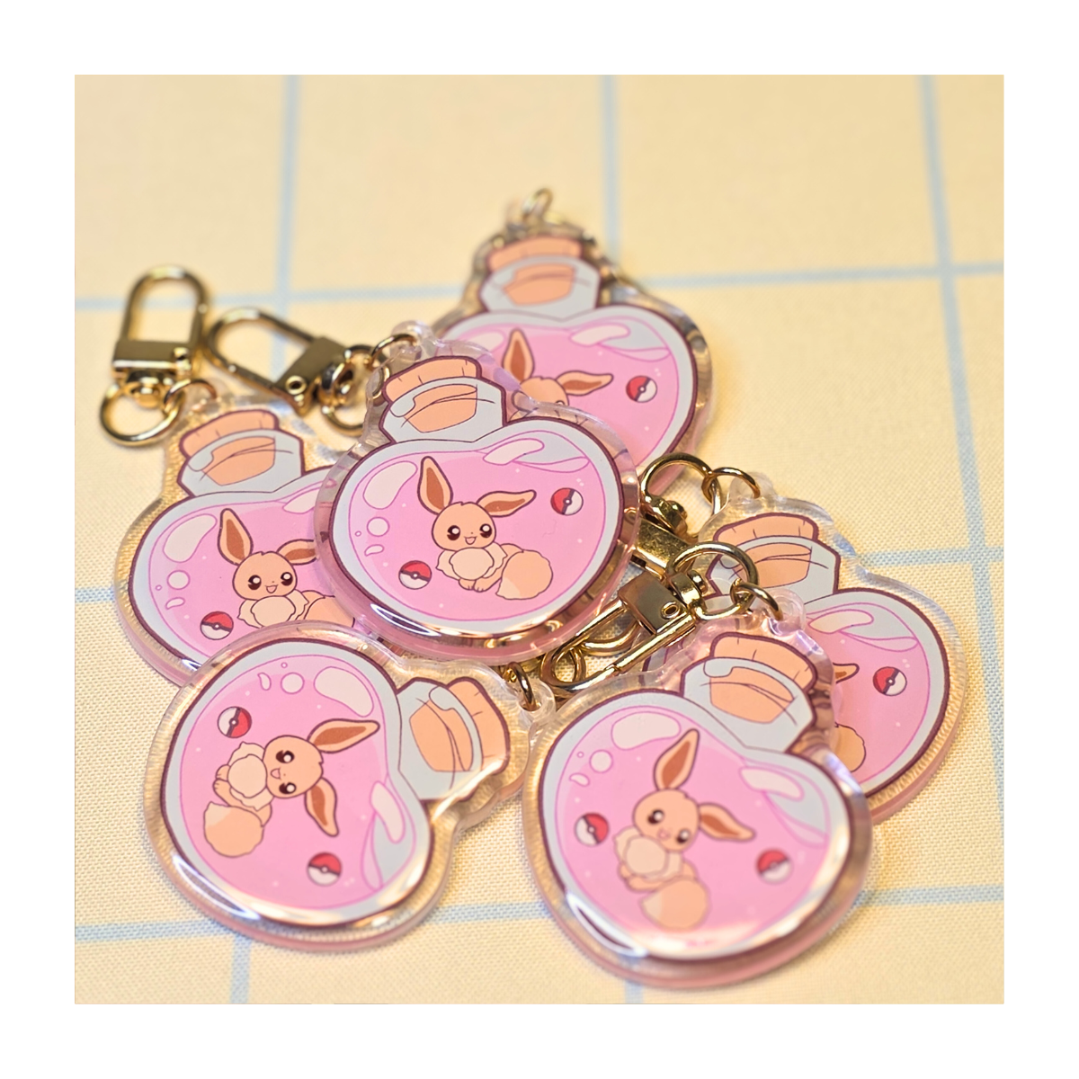 Eevee Potion Bottle Keychain