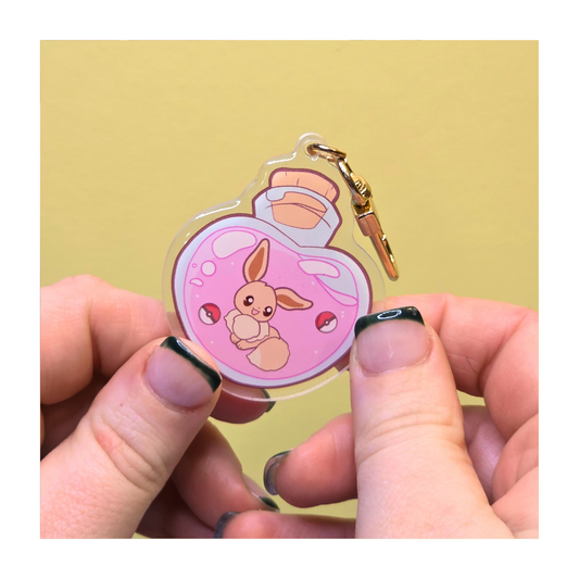 Eevee Potion Bottle Keychain