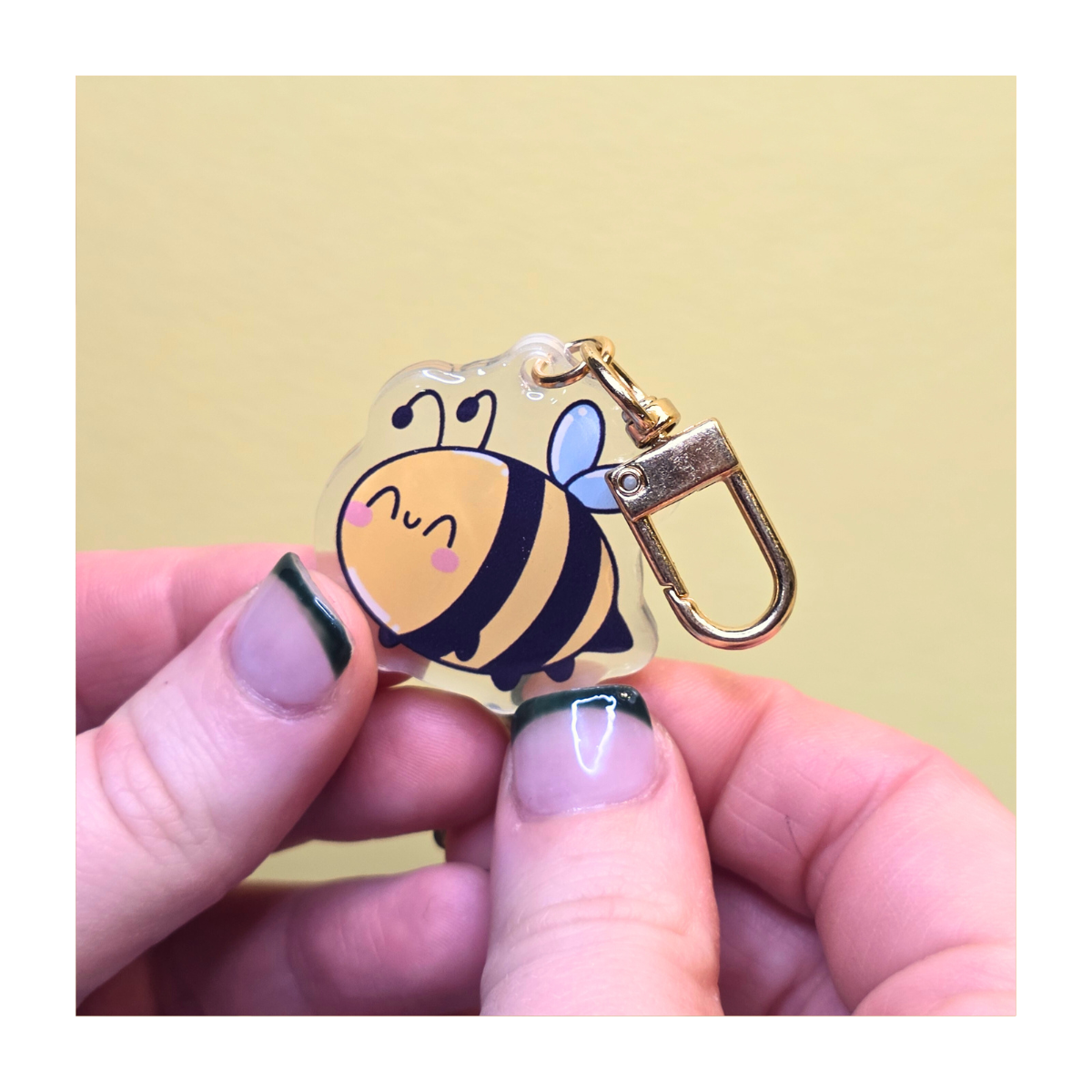 Happy Bee Keychain
