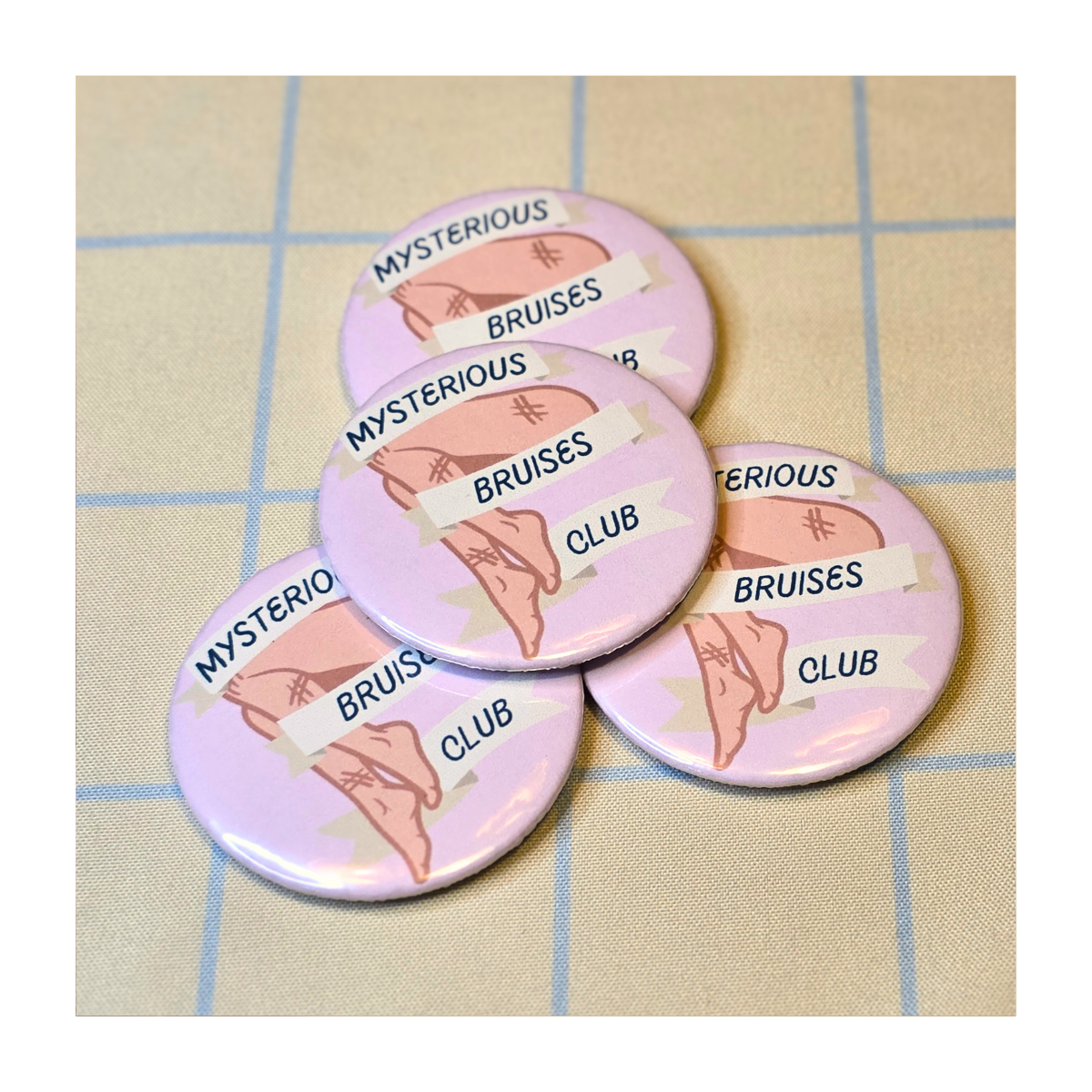 Mysterious Bruises Club Button