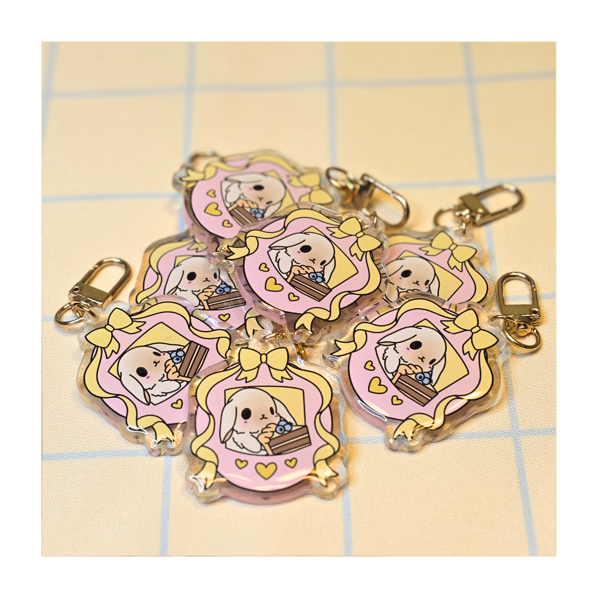 Bunny Tamagotchi Acrylic Keychain
