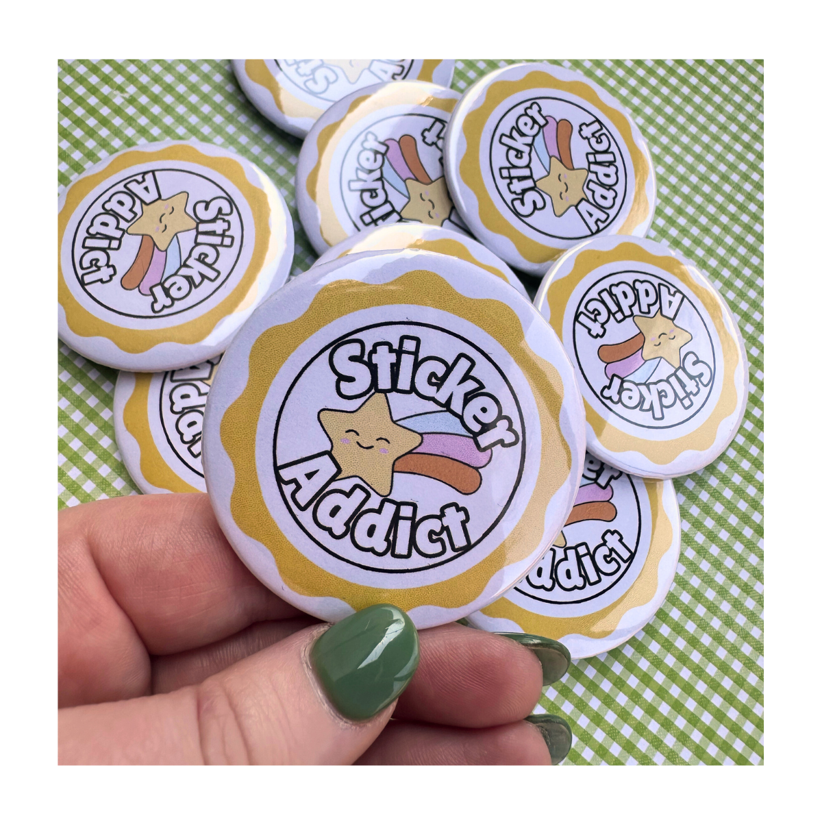 Sticker Addict Button