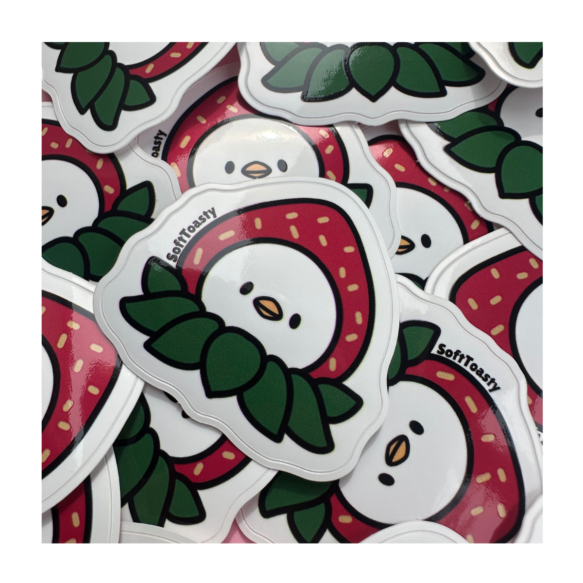 Strawberry Duck Sticker