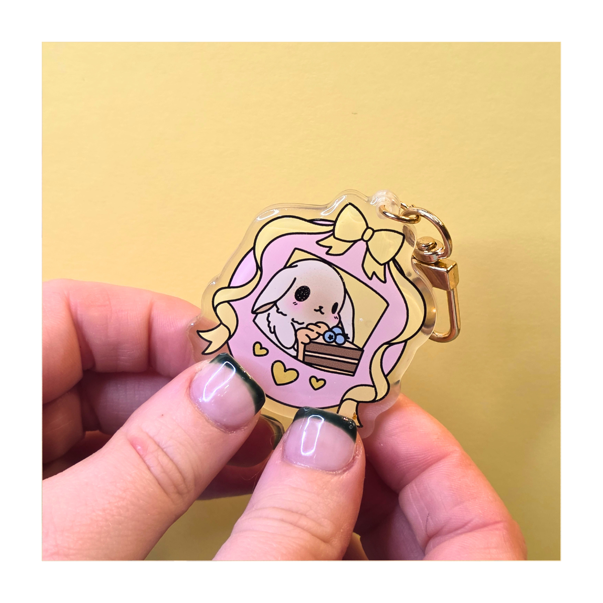 Bunny Tamagotchi Acrylic Keychain