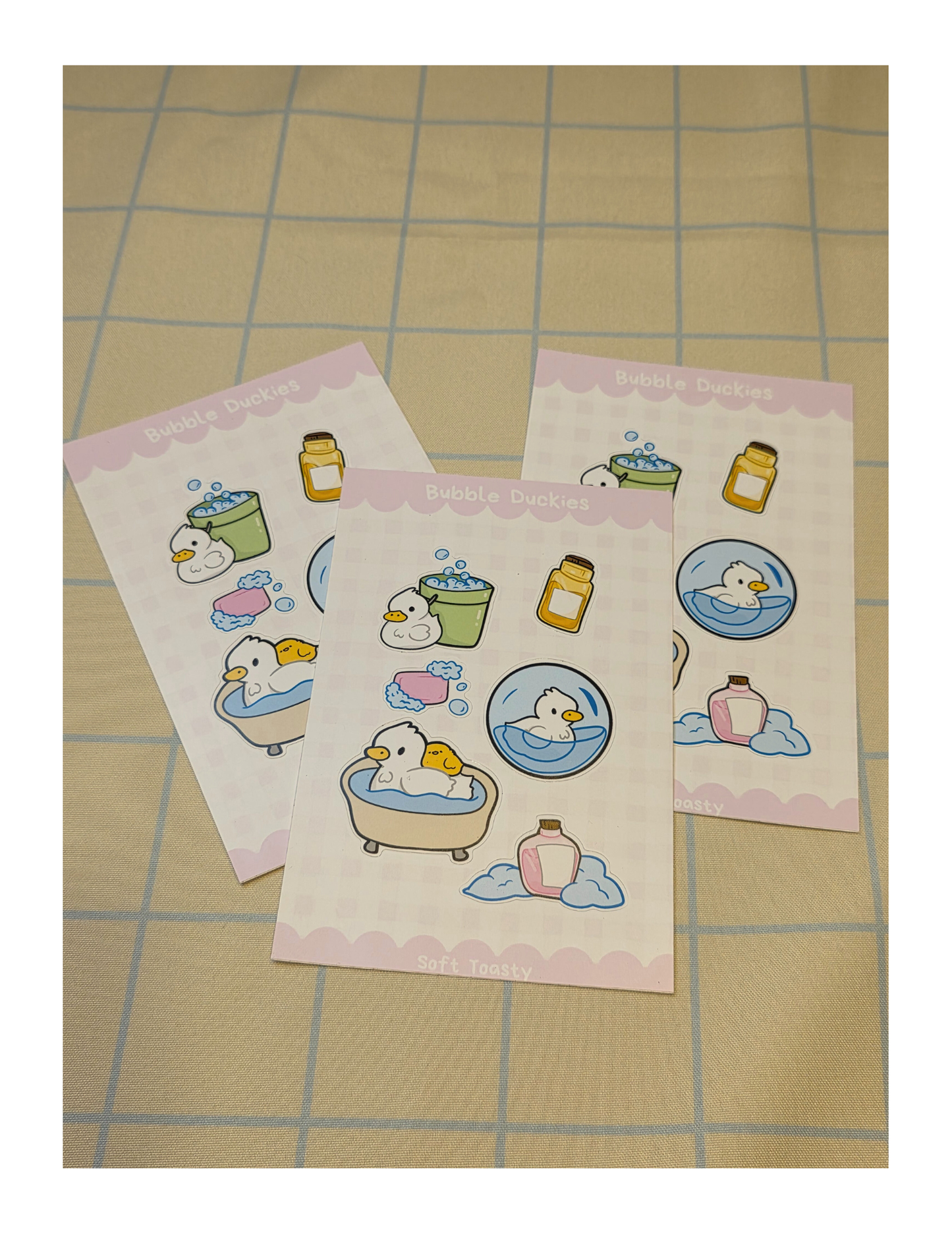 Bubble Duckie Sticker Sheet