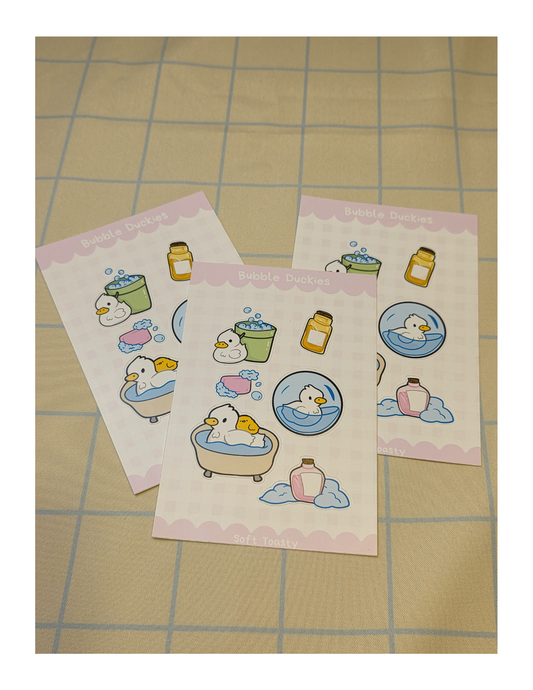 Bubble Duckie Sticker Sheet