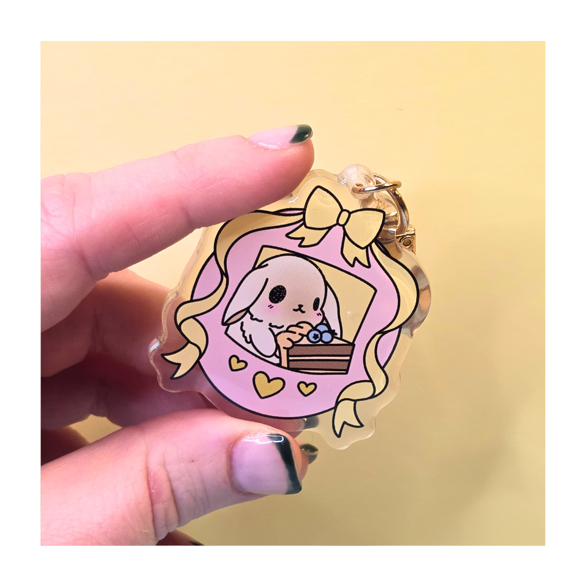 Bunny Tamagotchi Acrylic Keychain