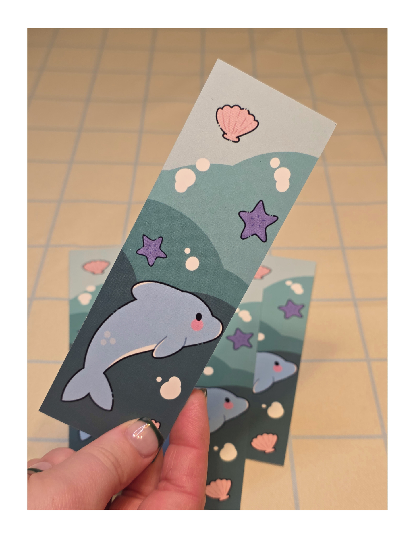 Dolphin and Shells Bookmark