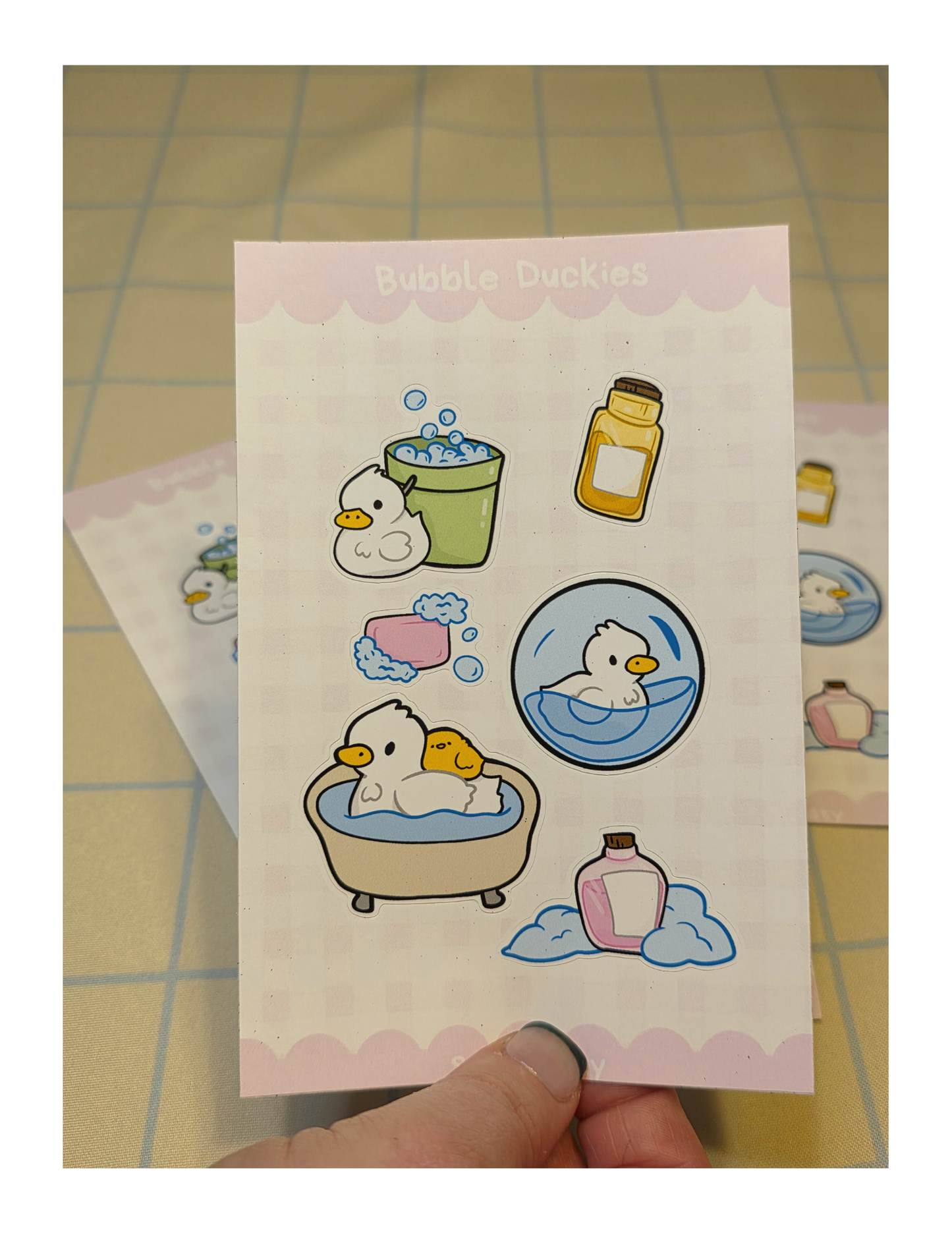 Bubble Duckie Sticker Sheet