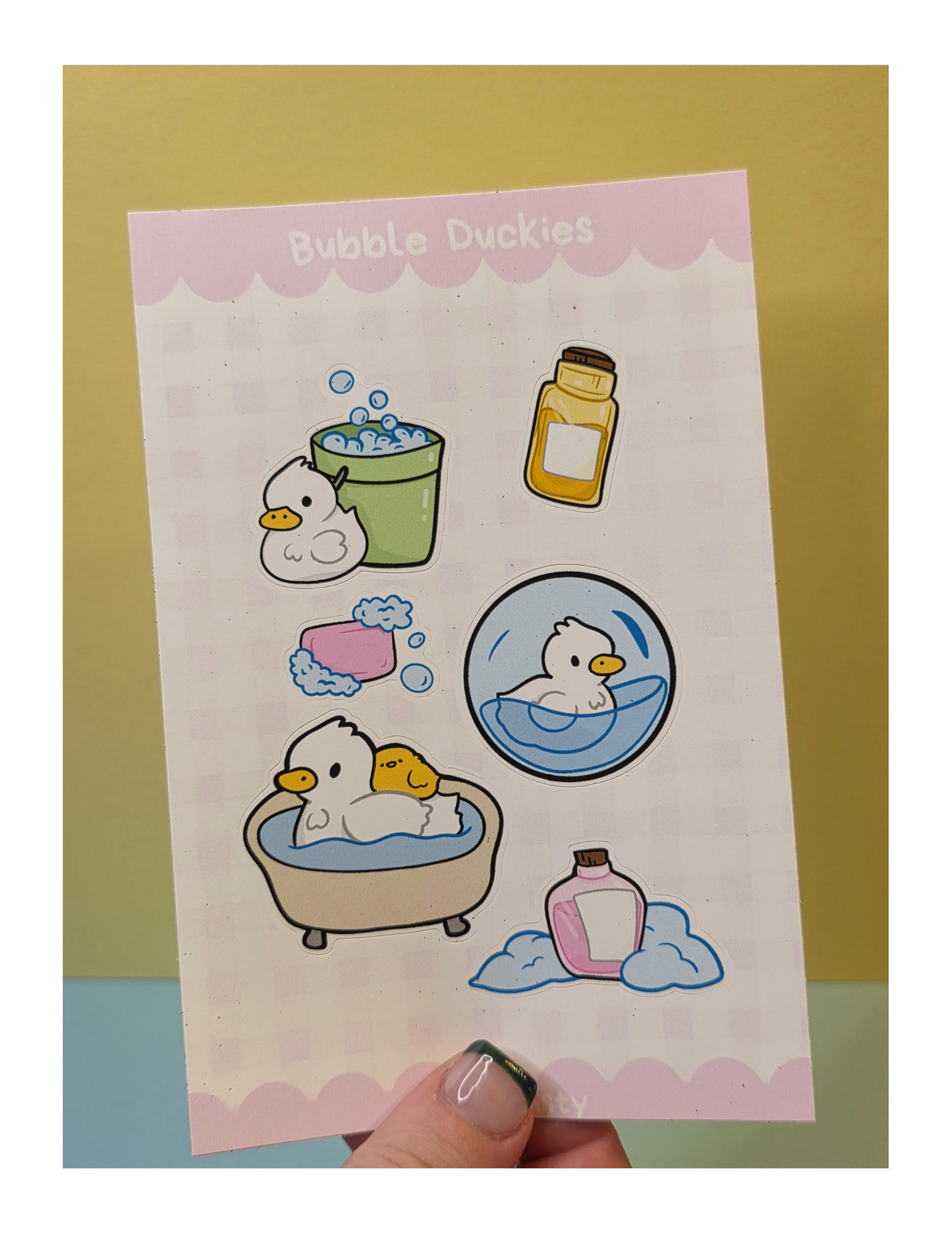 Bubble Duckie Sticker Sheet