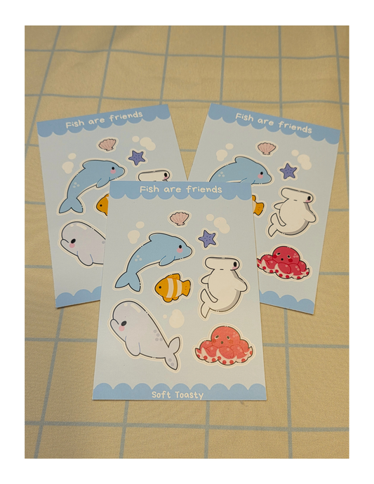 Fish Are Friends Sticker Sheets