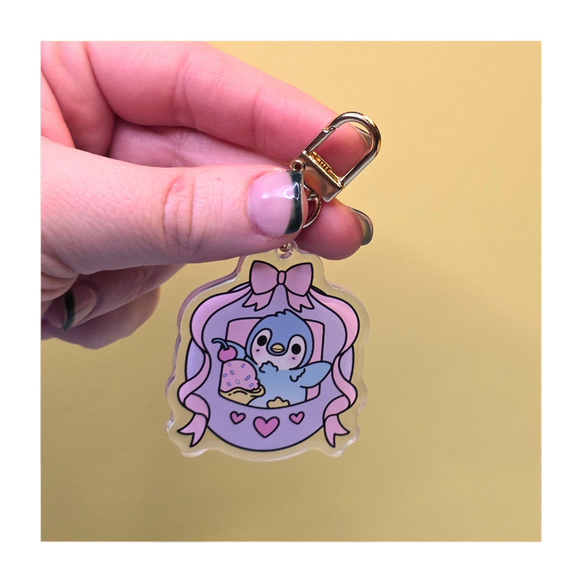 Penguin Tamagotchi Acrylic Keychain