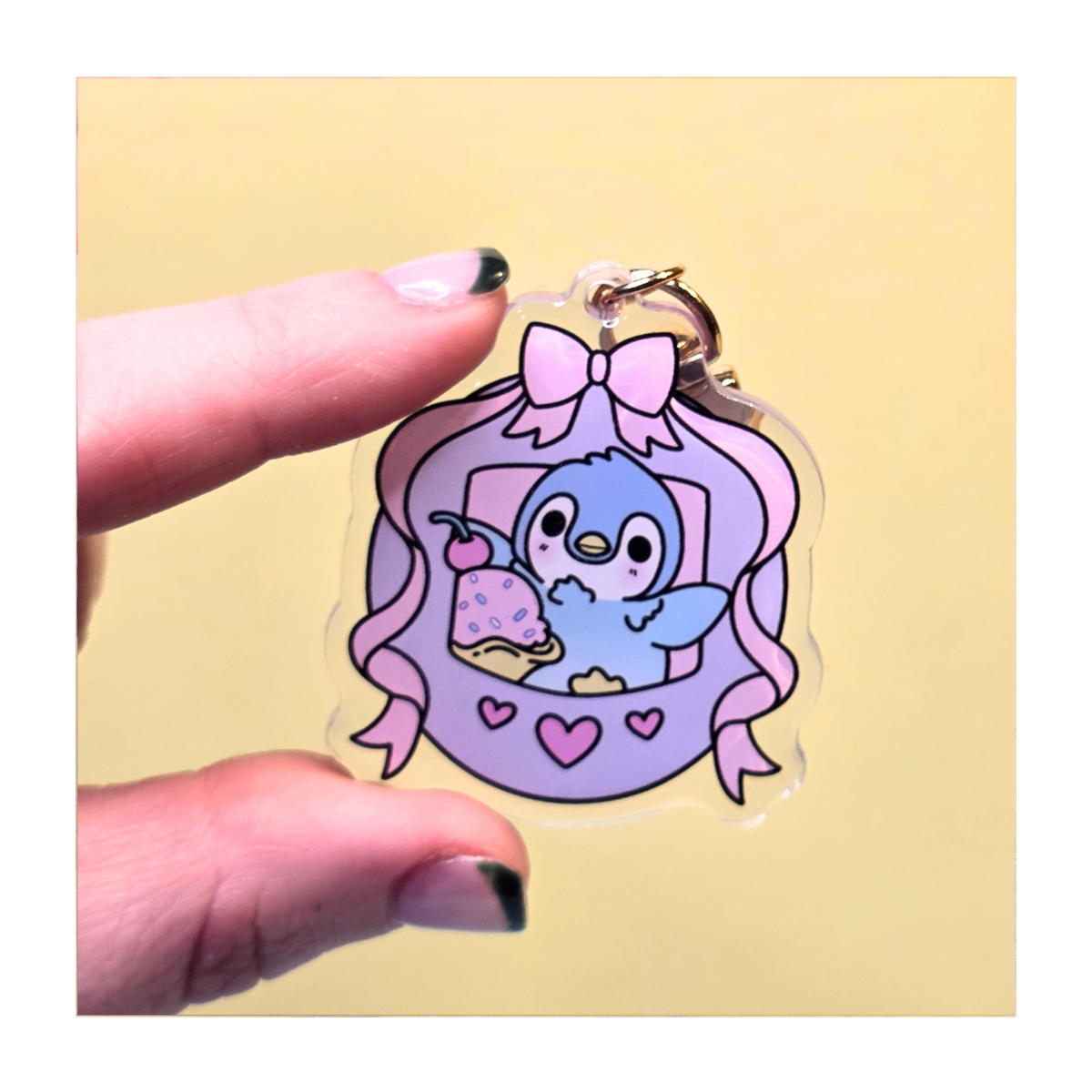 Penguin Tamagotchi Acrylic Keychain